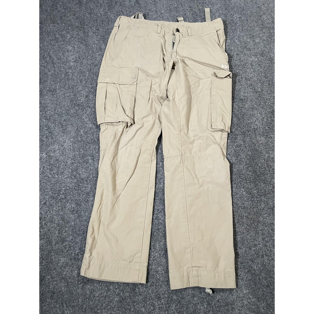 ASRV Cargo Pants Mens Large Tan Tech Ripstop Utility D-054 Drawcord Hem Outdoor